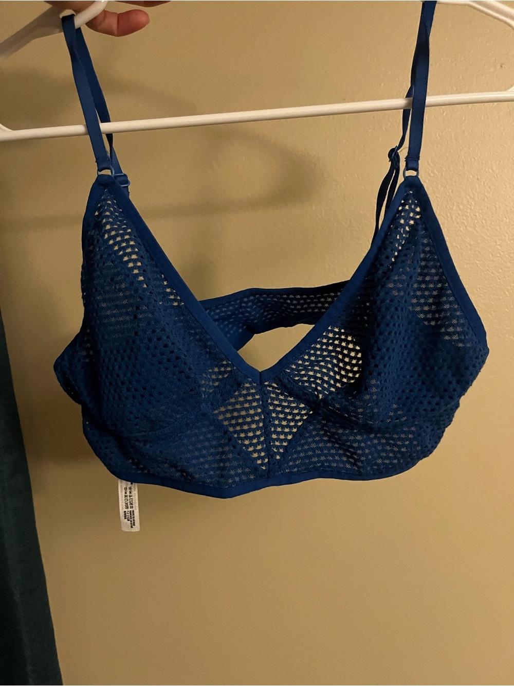 Free People Blue Mesh Wireless Bralette